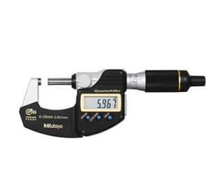 QuantuMike Fast Action Waterproof Digimatic Micrometer 0/25mm with digimatic data output