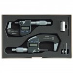Set of 2 IP65 0/50 mm Digimatic Micrometer with data output 